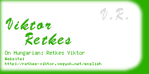 viktor retkes business card